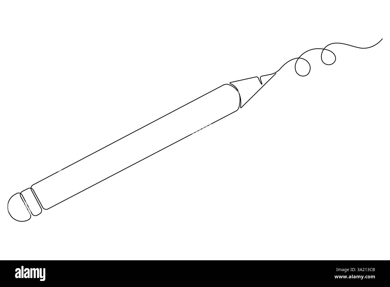 Thing Line Drawing Continuous single line art drawing of pencil thin Line illustration ...