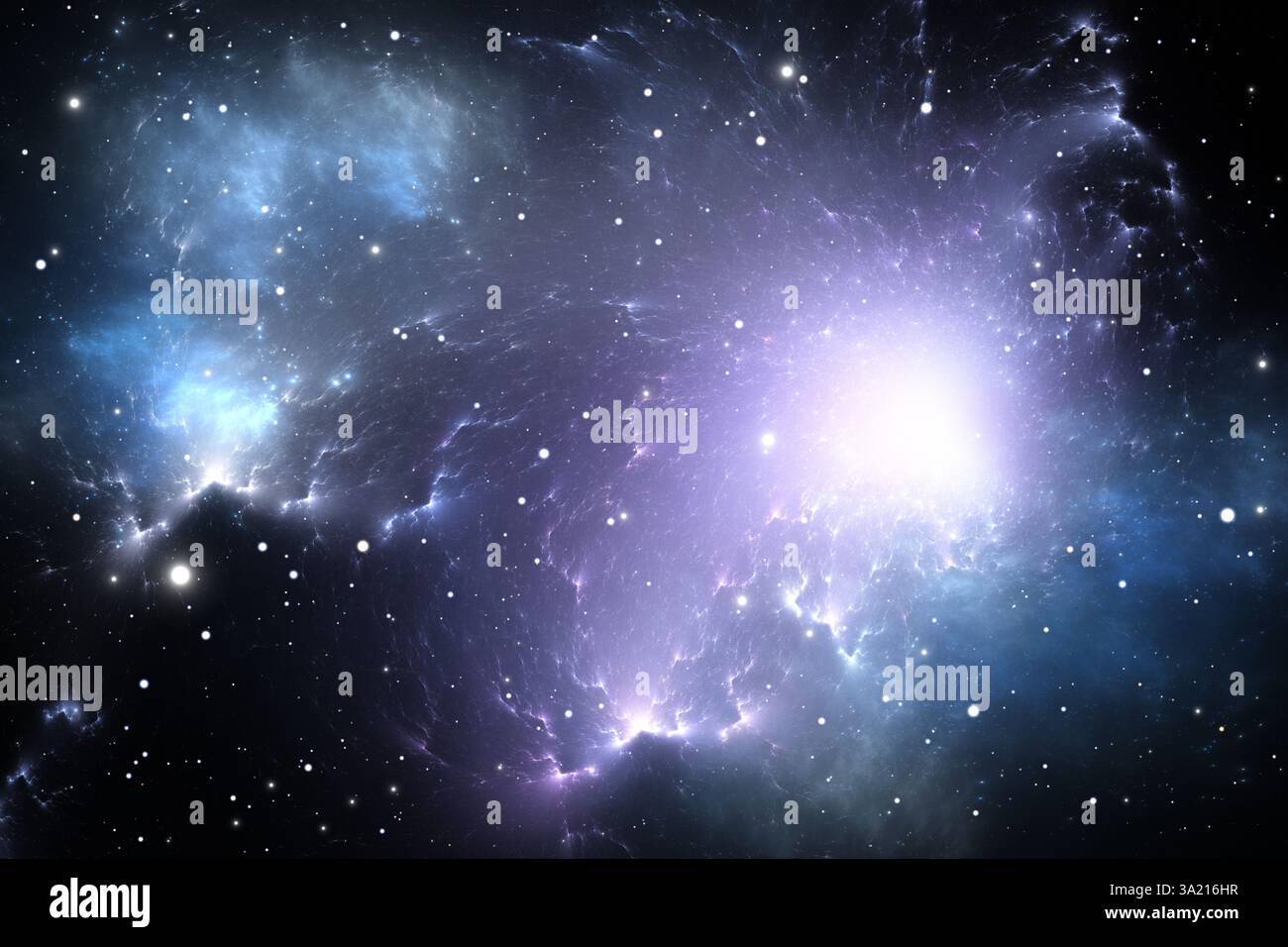Giant glowing nebula. Space background with nebula and stars Stock ...