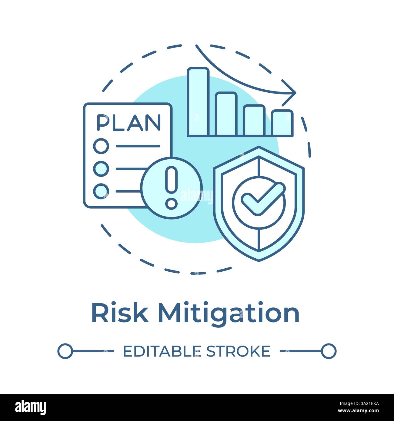 Risk mitigation icon hi-res stock photography and images - Alamy