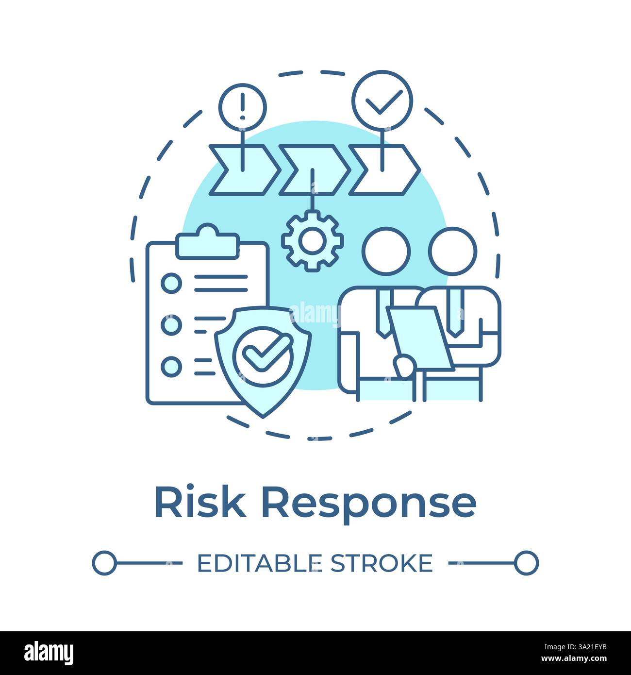 Risk treatment soft blue concept icon Stock Vector Image & Art - Alamy