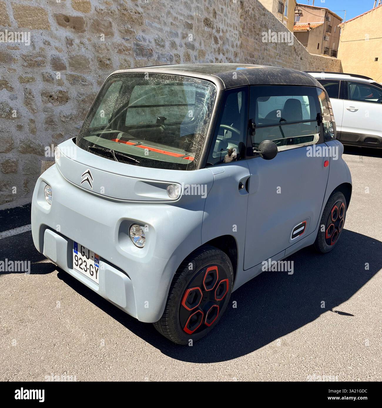 Citroen Ami 100% electric car, France - Smartphone Captured Stock Image