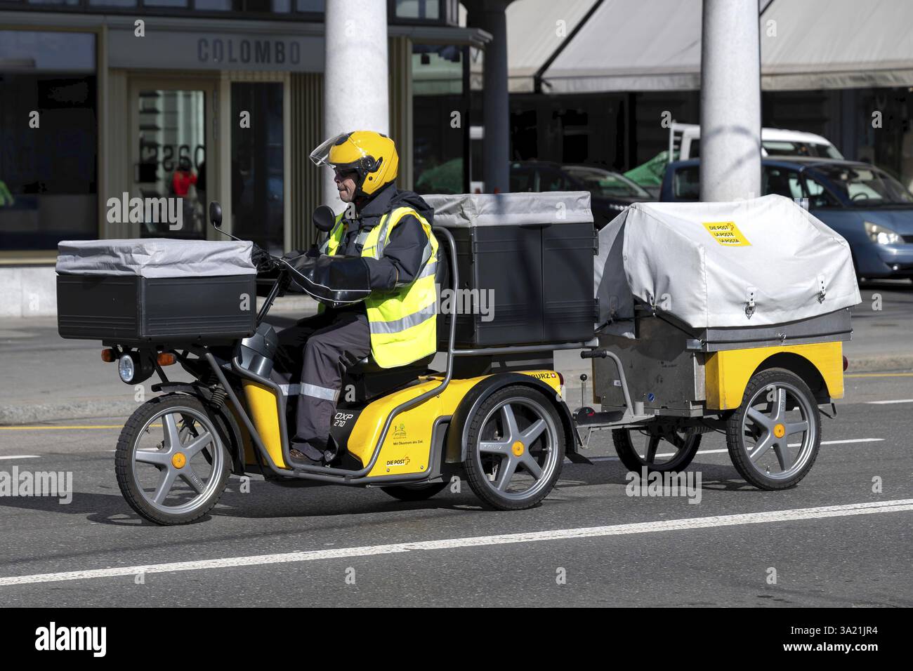 The postman's tricycle Stock Photo