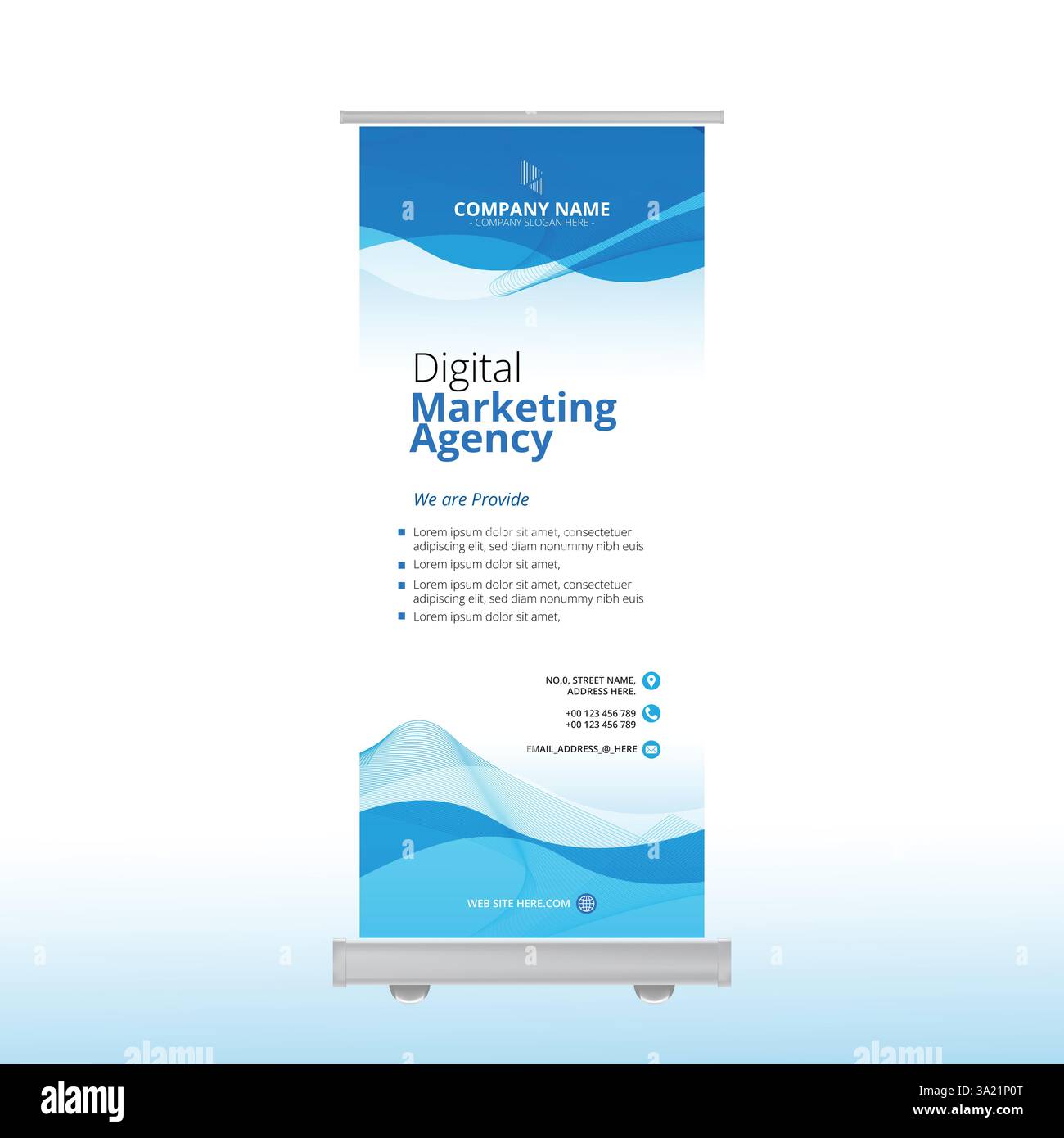 Modern rollup banner vector template Stock Vector
