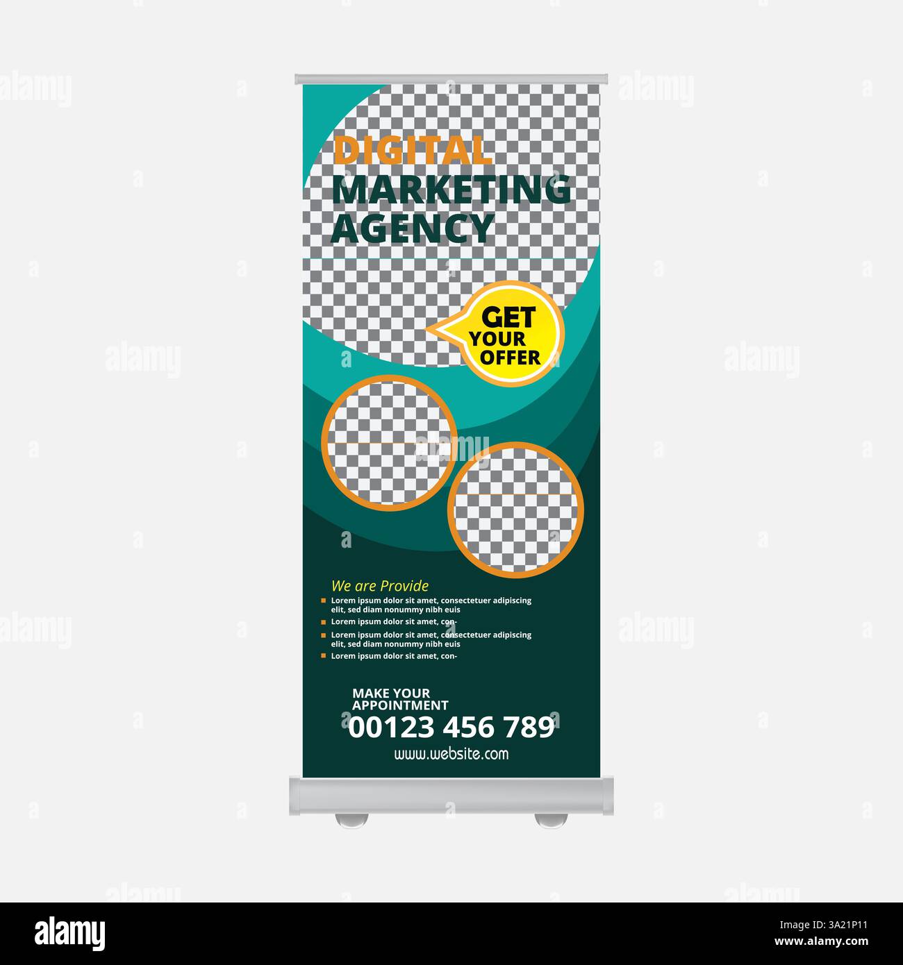 Rollup banner design template vector Stock Vector