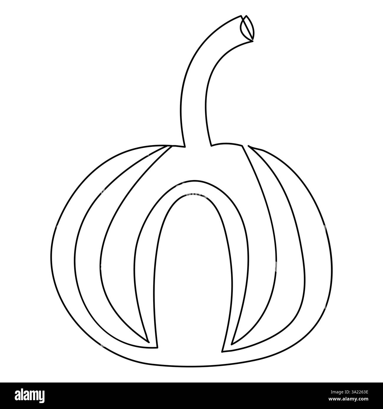 Halloween pumpkin with a face single line art drawing continuous vector ...
