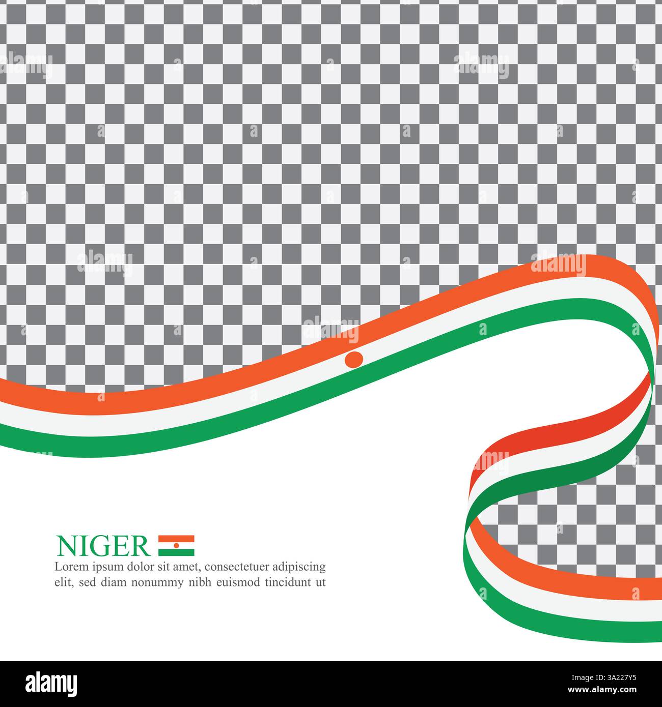 Niger national flag ribbon stock vector Stock Vector