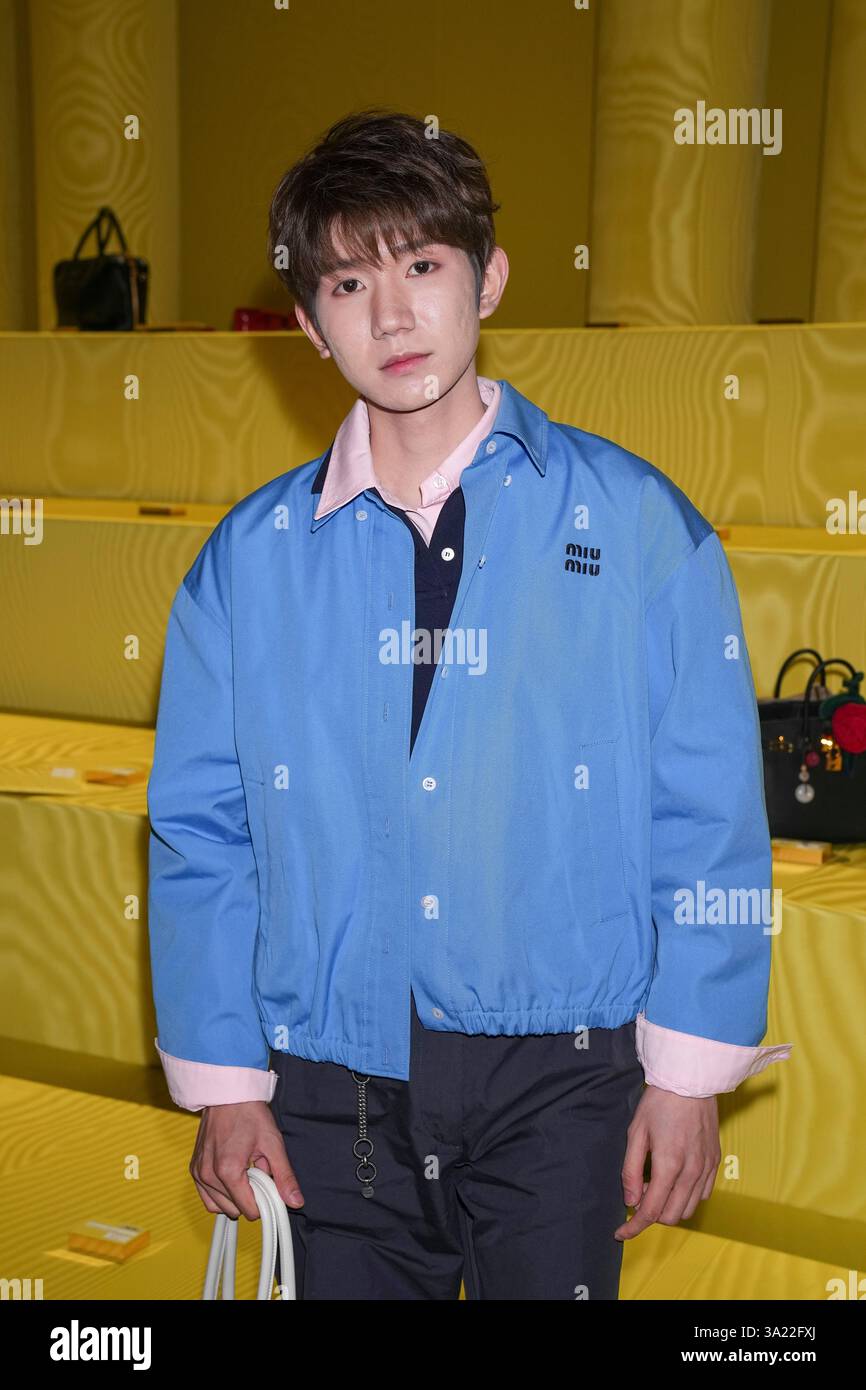 Roy Wang Yuan attends the Miu Miu Fall/Winter 2025-2026 Womenswear ...