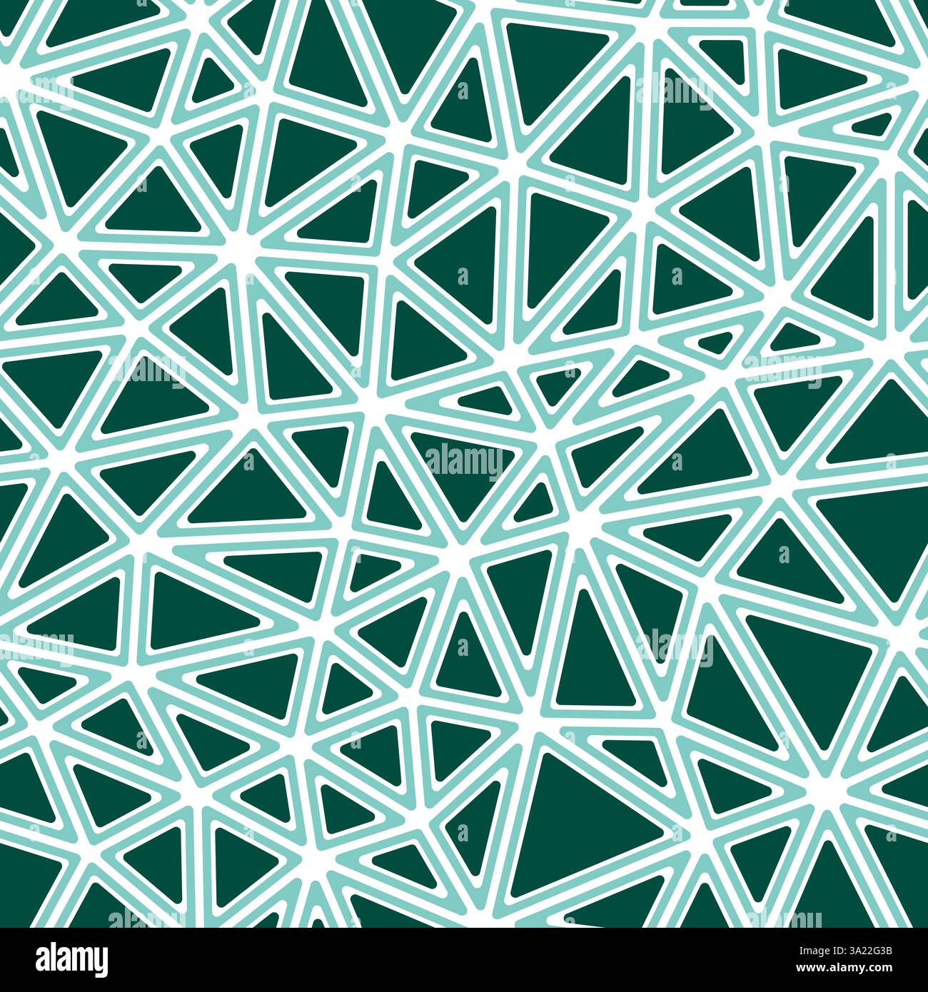 Geometric background. Rounded solid shapes in frames. Medium triangles size. Single color tone style. Repeatable pattern. Awesome vector tiles. Stock Vector