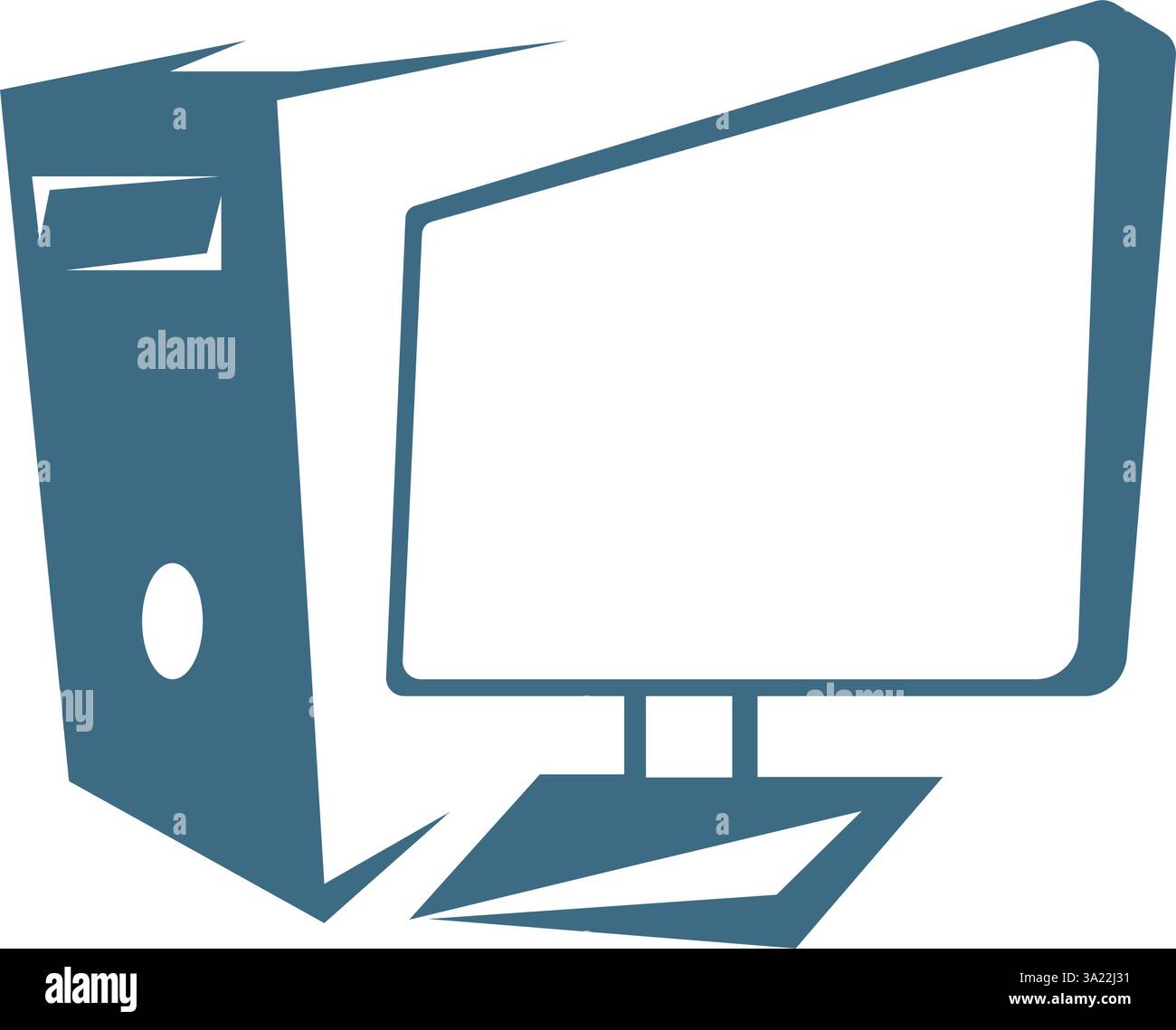 Computer logo icon design template Stock Vector