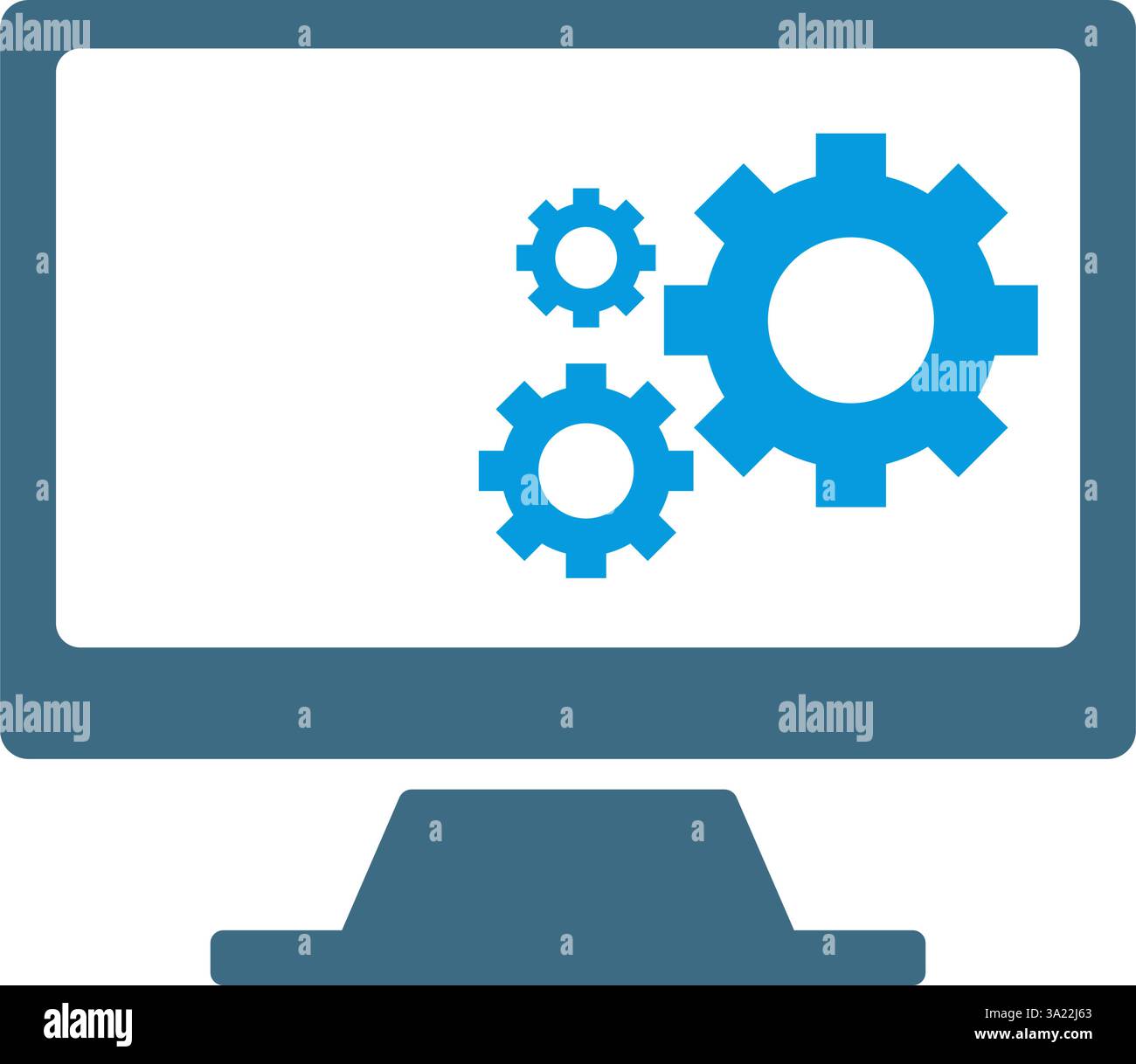 Computer logo icon design template Stock Vector