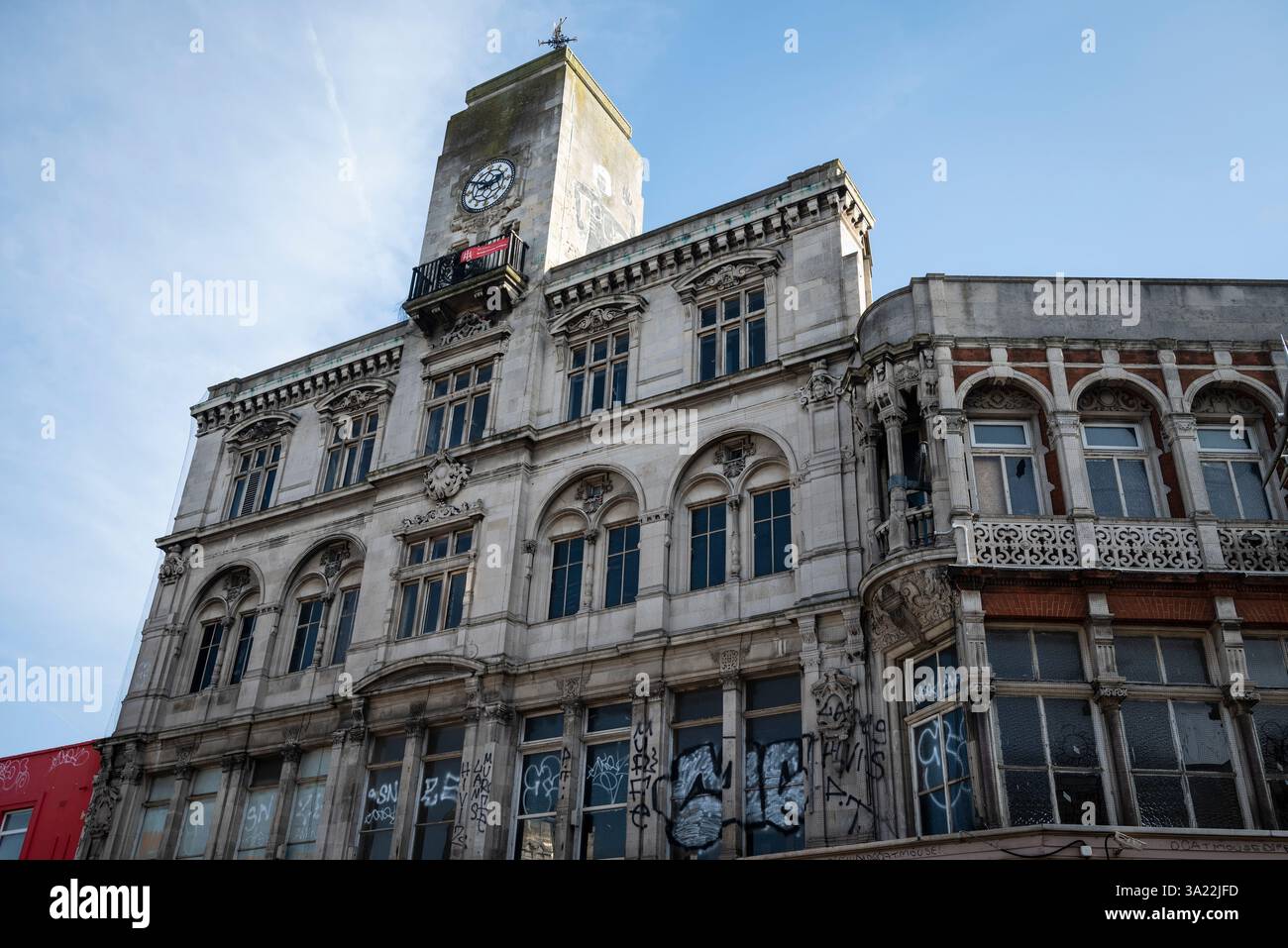 Derelict Town hall building, Rye Lane, Peckham's main shopping area ...