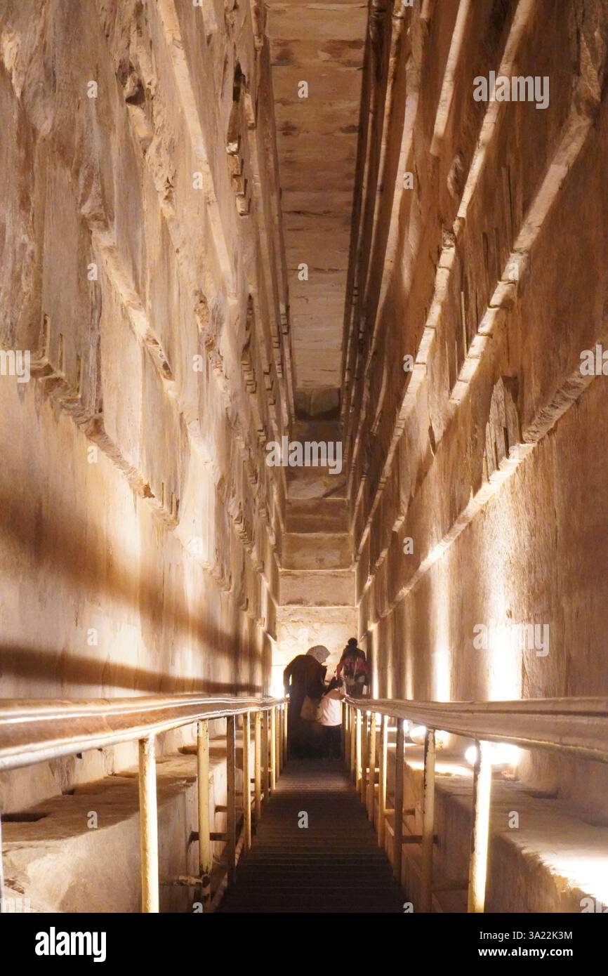 Inside Pyramid Giza Egypt Stock Photo Alamy