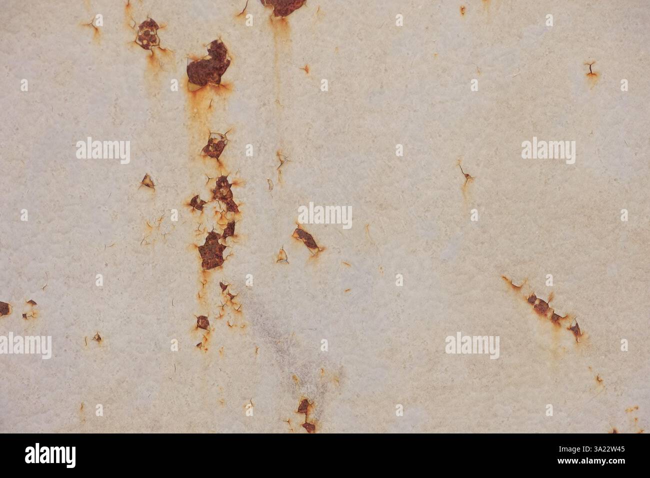 Rust on a painted metal surface Stock Photo