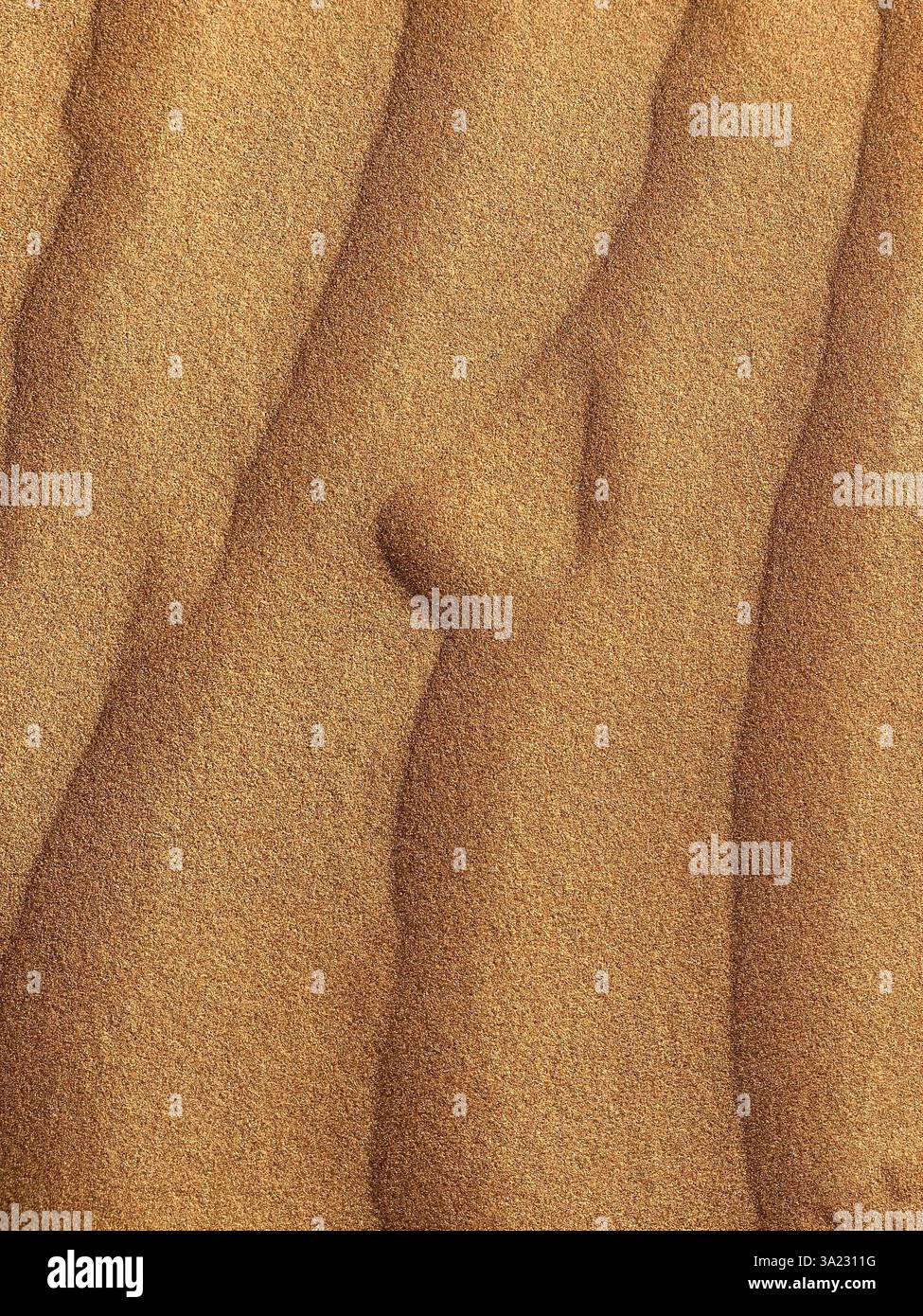 Patterns in golden sand dunes - Smartphone Captured Stock Image