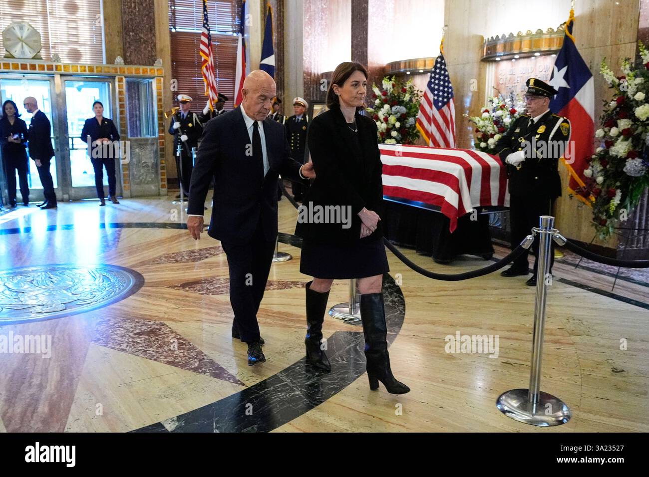 Houston Mayor John Whitmire, center left, and his daughter, Whitney