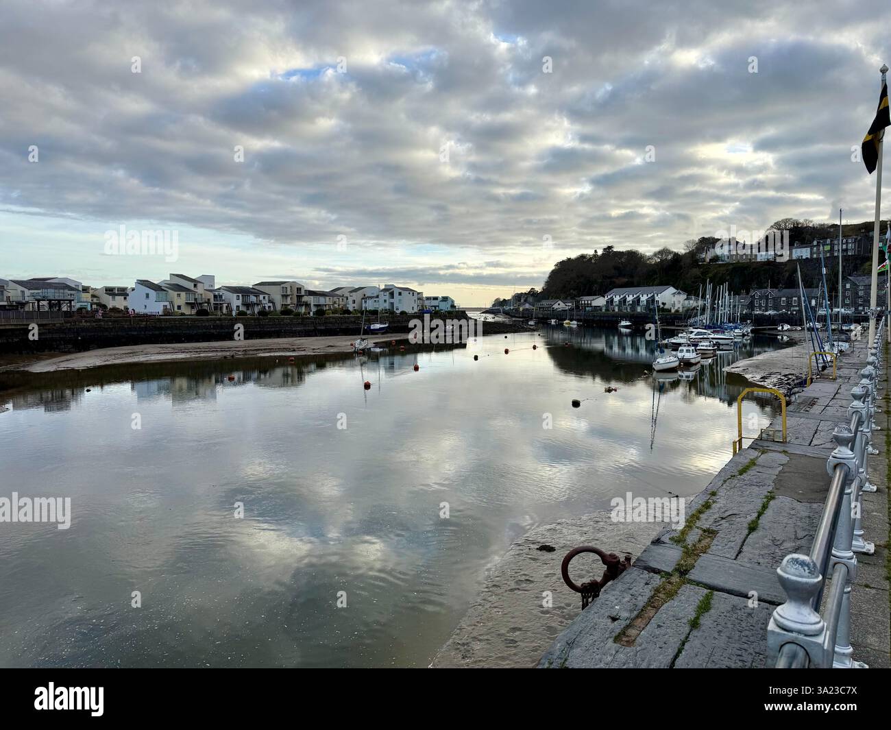 Porthmadog Harbour and the Afon Glaslyn at Sunset - Smartphone Captured Stock Image