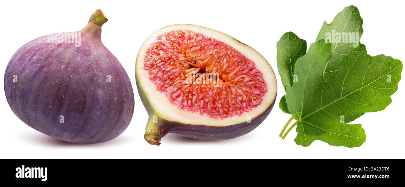 set of figs isolated on white background. Stock Photo