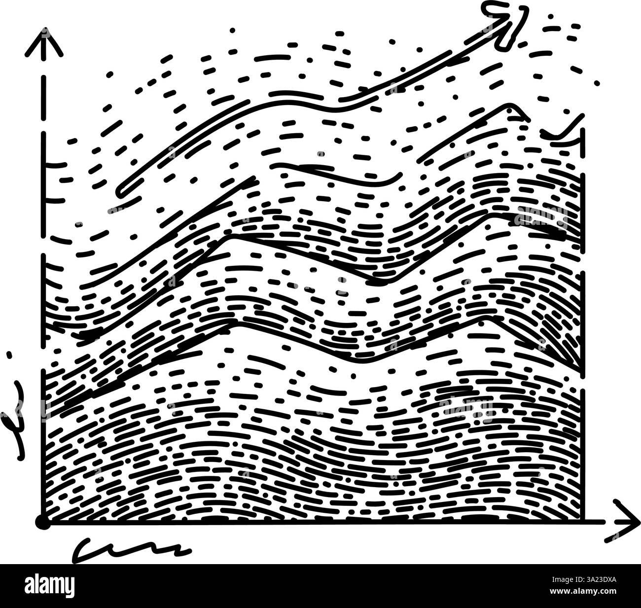 visualization graph sketch hand drawn vector Stock Vector Image & Art ...
