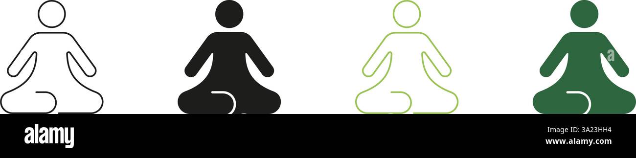 Seated figure in meditation Stock Vector Images - Alamy