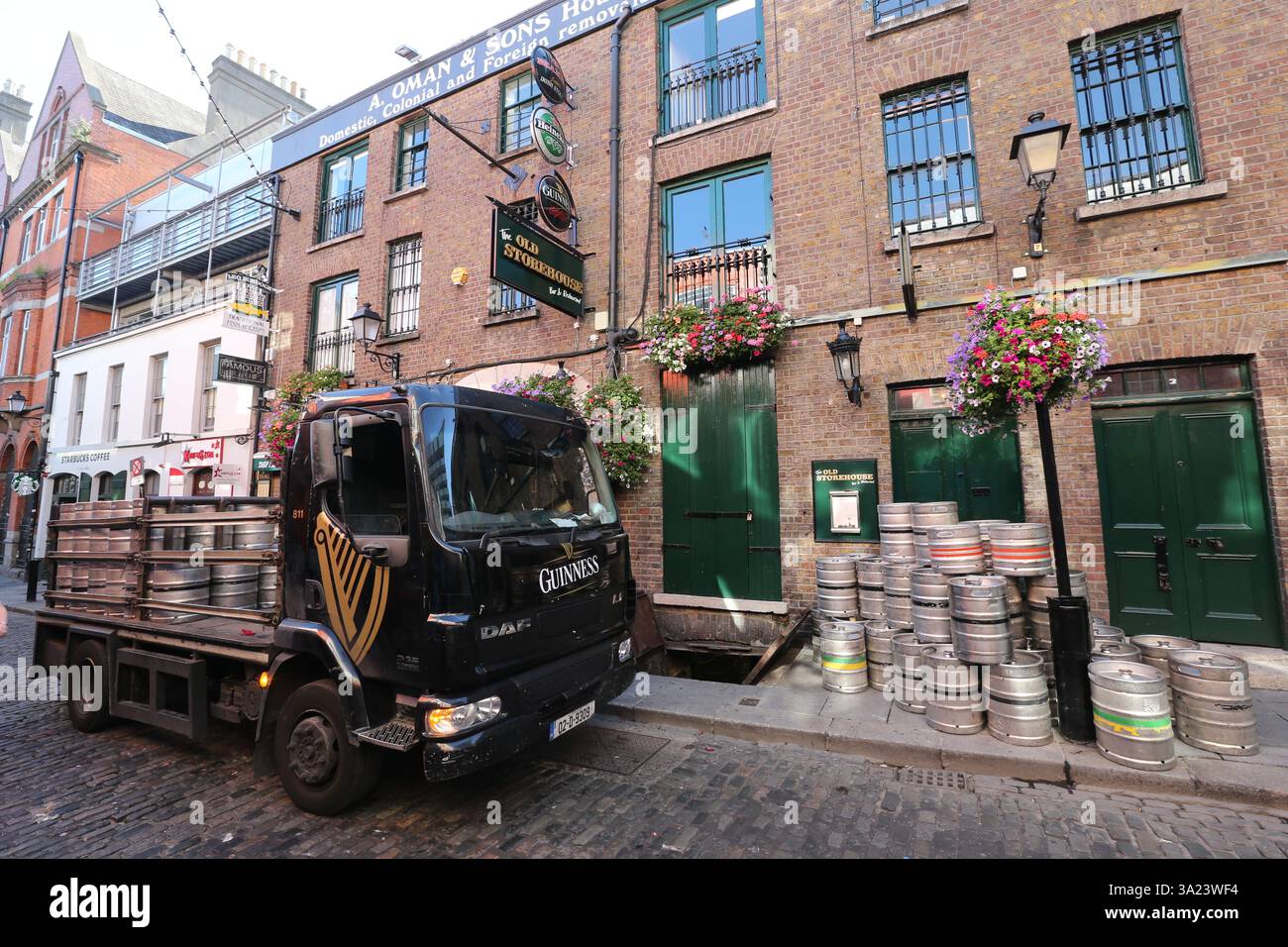 Dublin Ireland 30th June 2014 A Guinness Delivery Truck Delivers dublin-ireland-30th-june-2014-a-guinness-delivery-truck-delivers