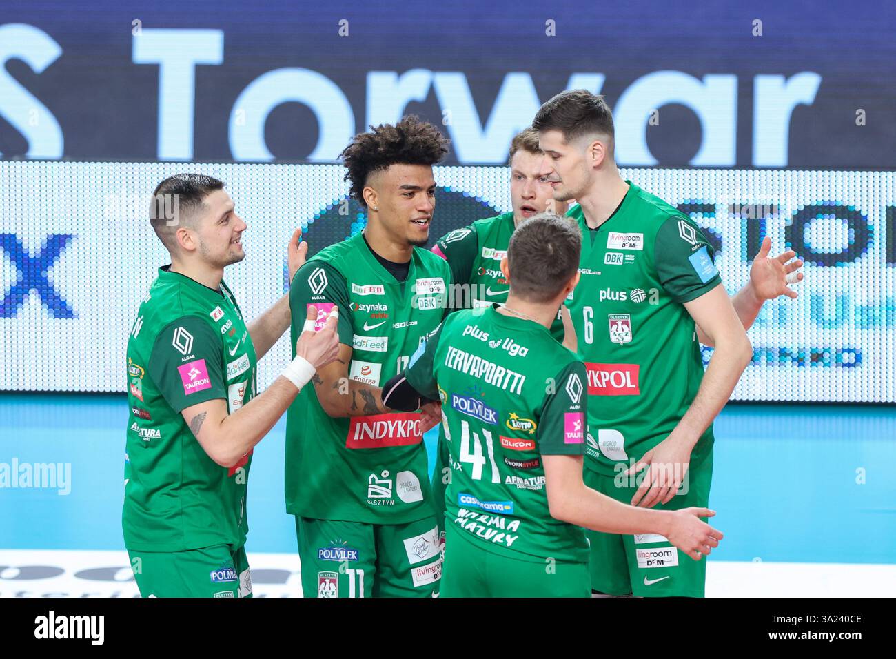 WARSZAWA 23.02.2025 PLUSLIGA SIATKOWKA VOLLEYBALL PGE PROJEKT WARSZAWA - INDYKPOL AZS OLSZTYN MANUEL ARMOA SZYMON JAKUBISZAK   ANNA KLEPACZKO / LUMIKA Stock Photo