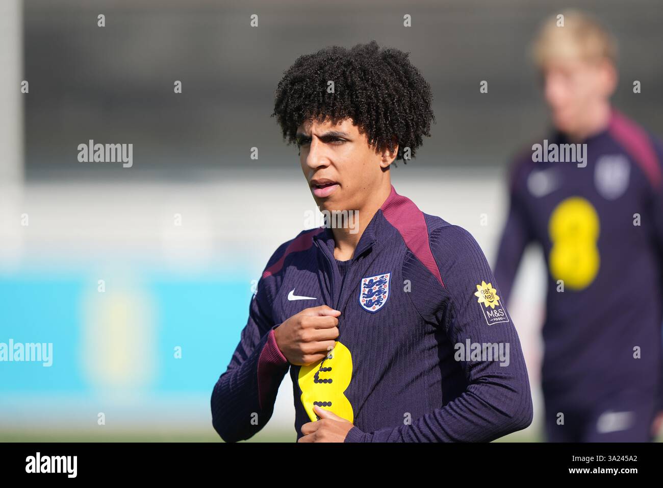 England's Rico Lewis during a training session at St George's Park ...
