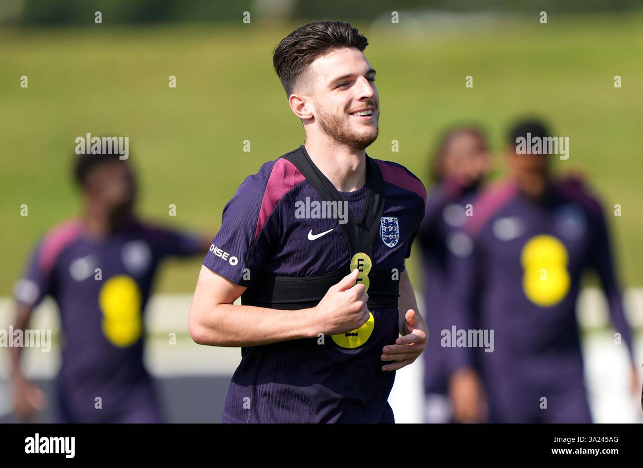 England's Declan Rice during a training session at St George's Park ...