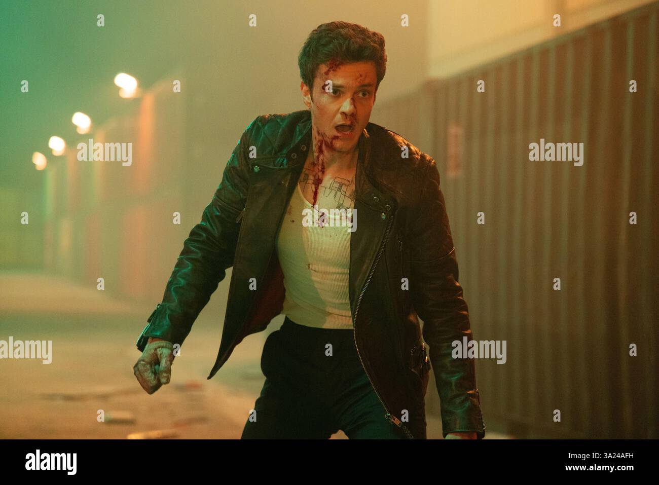 RELEASE DATE: March 14, 2025. TITLE: Novocaine. STUDIO: Paramount Pictures. DIRECTOR: Dan Berk, Robert Olsen. PLOT: When the girl of his dreams is kidnapped, a man incapable of feeling physical pain turns his rare condition into an unexpected advantage in the fight to rescue her. STARRING: JACK QUAID as Nate. (Credit Image: © Paramount Pictures/Entertainment Pictures/ZUMAPRESS.com) EDITORIAL USAGE ONLY! Not for Commercial USAGE! Stock Photo