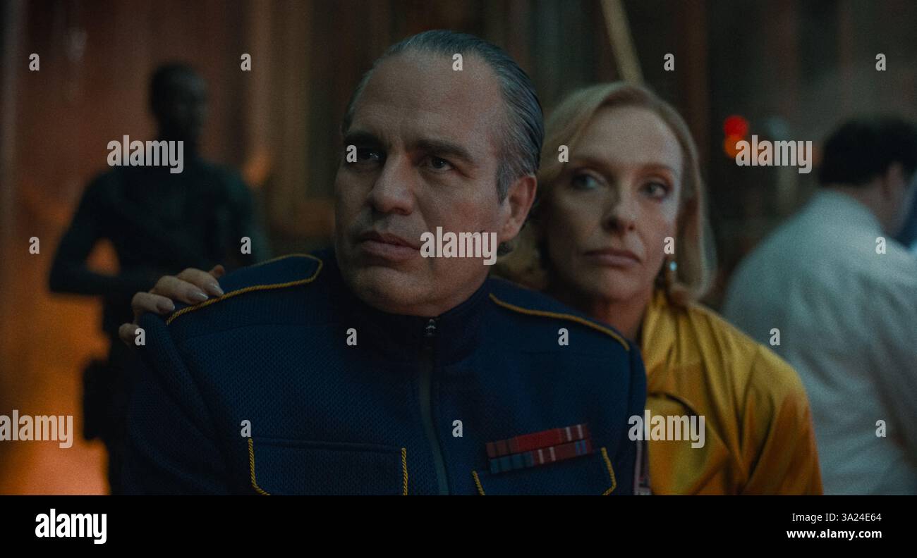 RELEASE DATE: March 7, 2025. TITLE: Mickey 17. STUDIO: Warner Bros. DIRECTOR: Bong Joon Ho. PLOT: Mickey 17, known as an 'expendable' goes on a dangerous journey to colonize an ice planet. STARRING: MARK RUFFALO as Kenneth Marshall, TONI COLLETTE. (Credit Image: © Warner Bros/Entertainment Pictures/ZUMAPRESS.com) EDITORIAL USAGE ONLY! Not for Commercial USAGE! Stock Photo