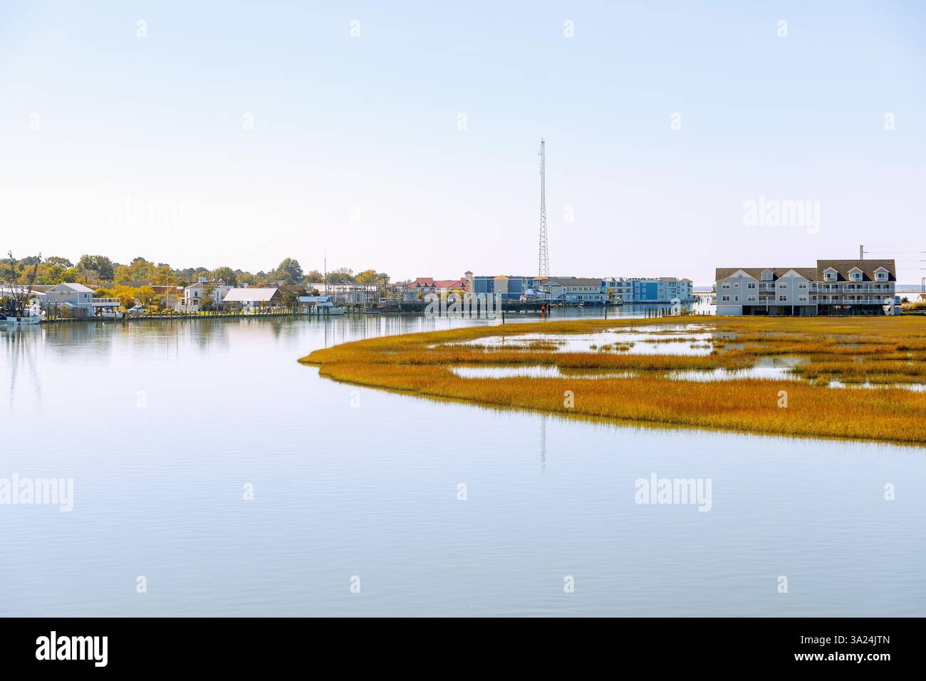 Chincoteague on Chincoteague Bay, Count, Virginia, USA Stock