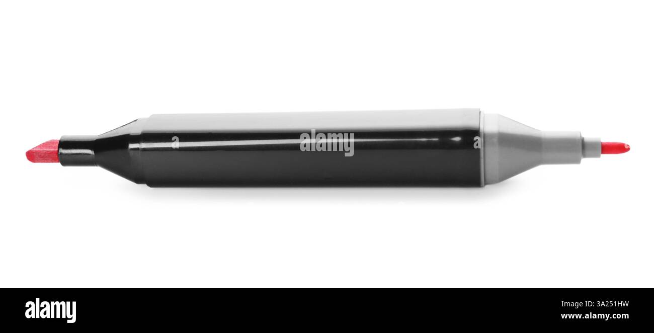 One double sided marker isolated on white Stock Photo