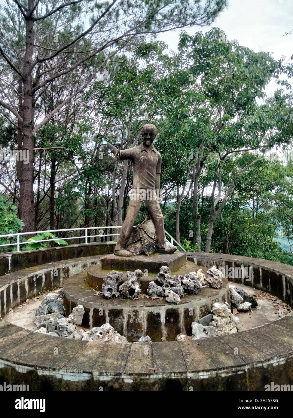 statue on the hill - Smartphone Captured Stock Image