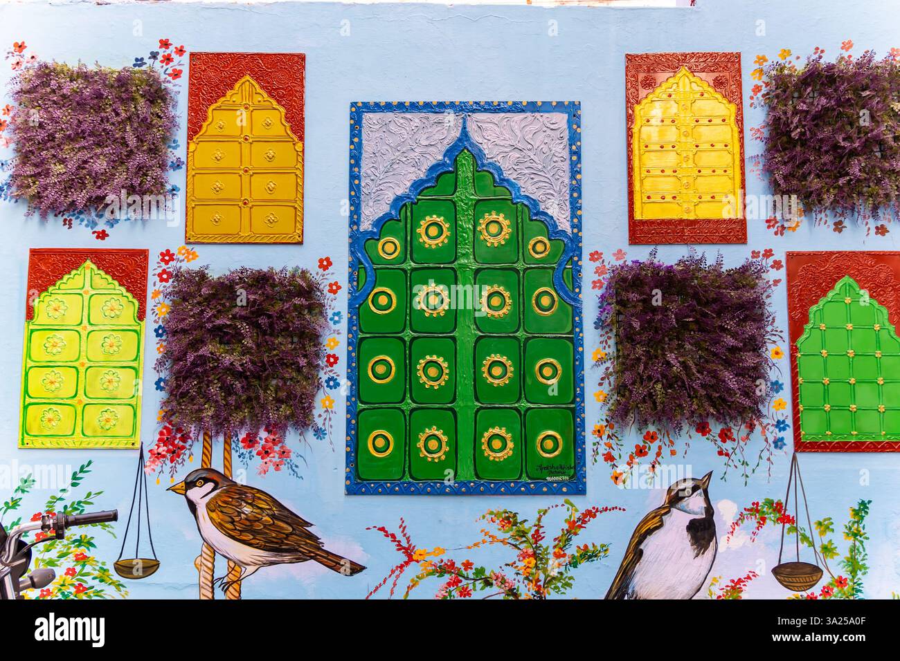 Indian traditional design wall hi-res stock photography and images - Alamy