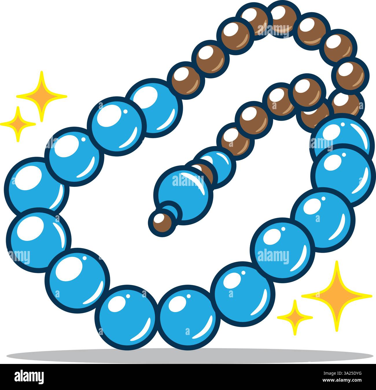 Islamic Prayer Beads (Tasbih) Illustration Stock Vector