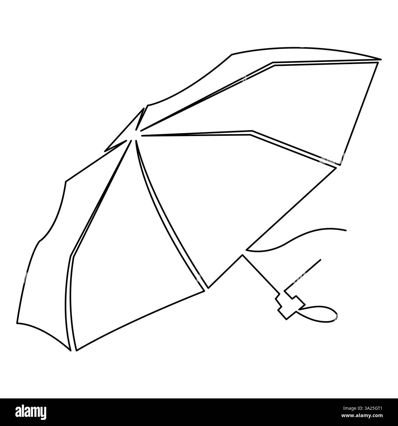 Line drawing open umbrella hi-res stock photography and