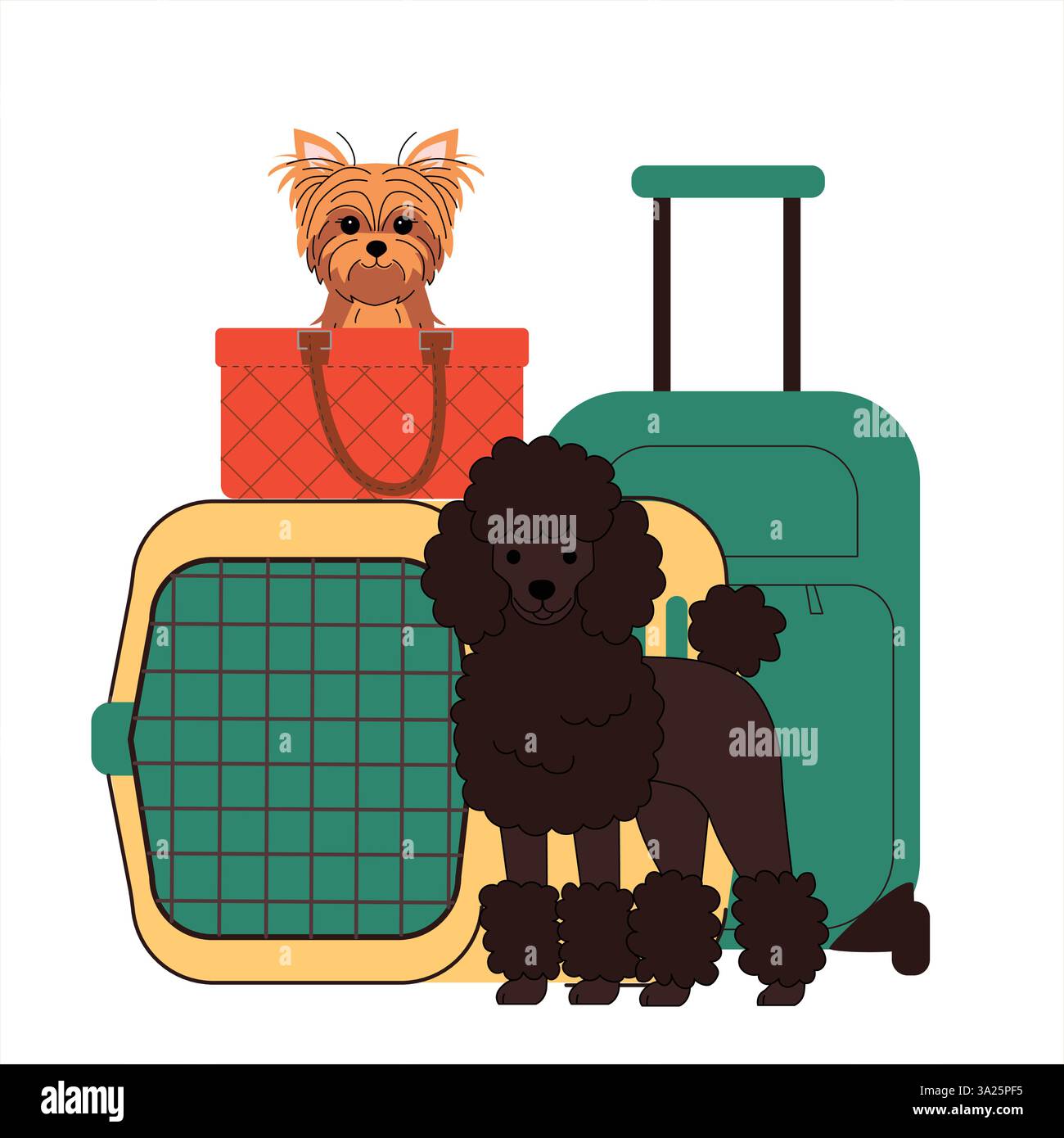 Black white cat in cage Stock Vector Images - Alamy