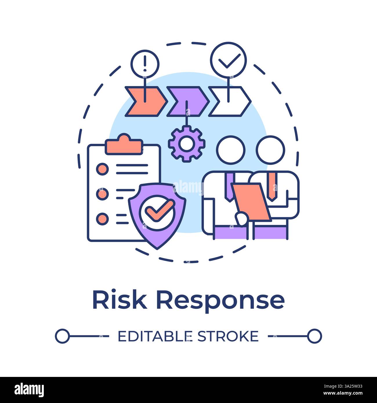 Risk treatment multi color concept icon Stock Vector Image & Art - Alamy