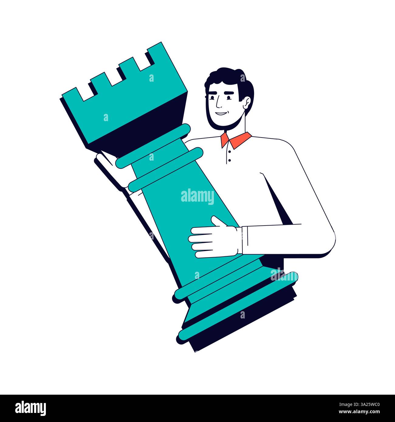 Chess player vector illustration concept Stock Vector