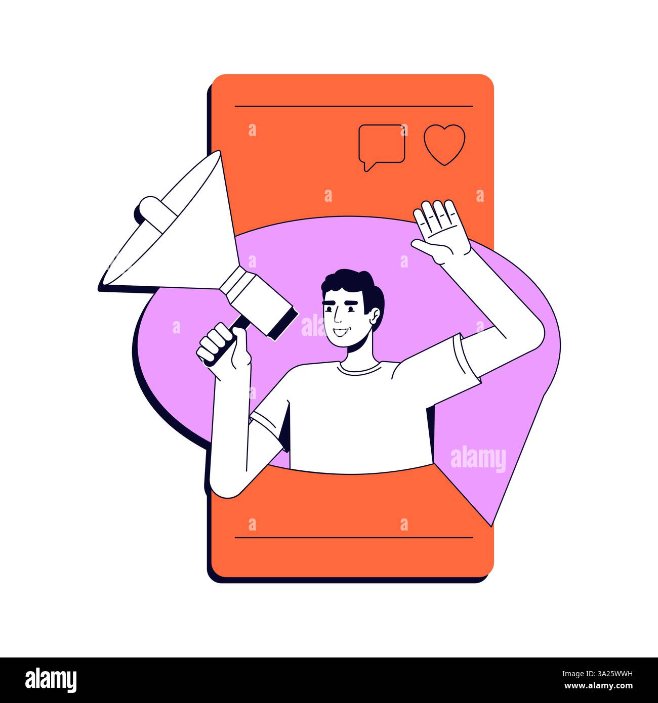 Social media advertising vector illustration concept Stock Vector