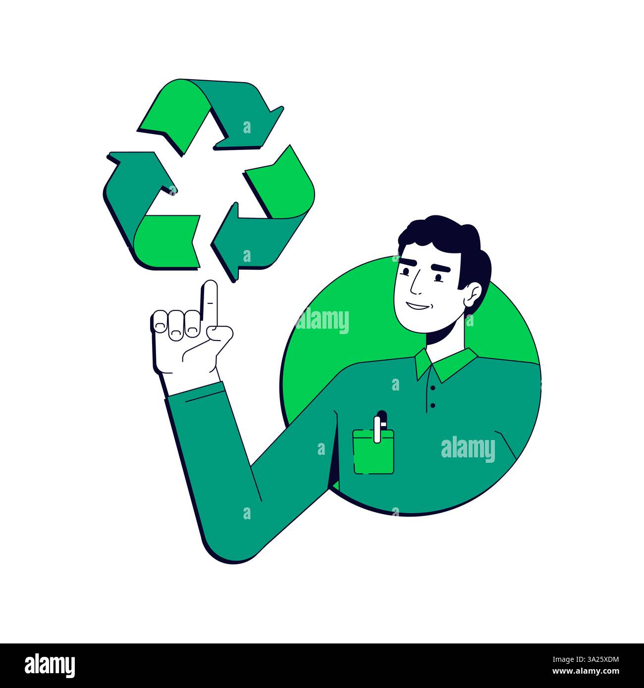 Waste management vector illustration concept Stock Vector