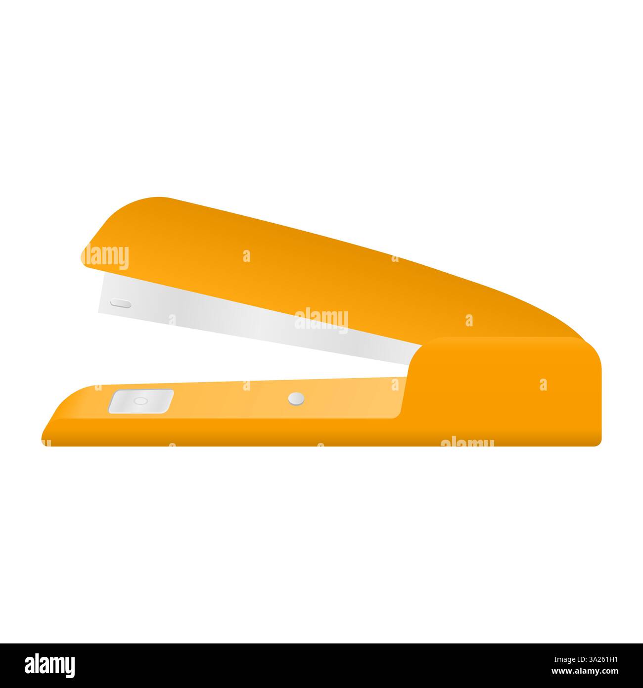 Stapler Orange Office Equipment Vector. Simple Stapler Element. Stapler Icon. Stock Vector