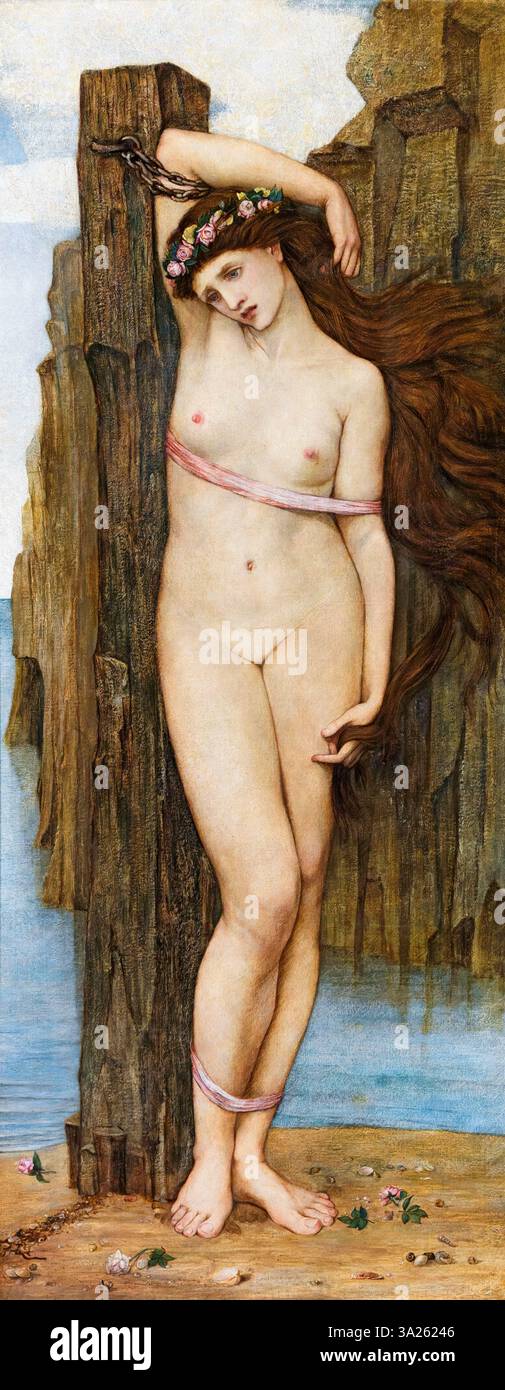 John Roddam Spencer Stanhope, Andromeda, painting in oil on canvas, 1870 Stock Photo