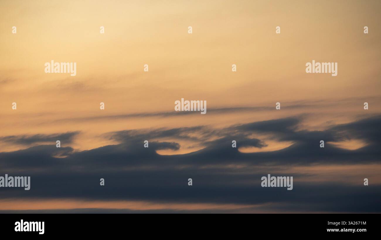 Interesting Clouds, dramatic or unusual cloud formations. Stock Photo