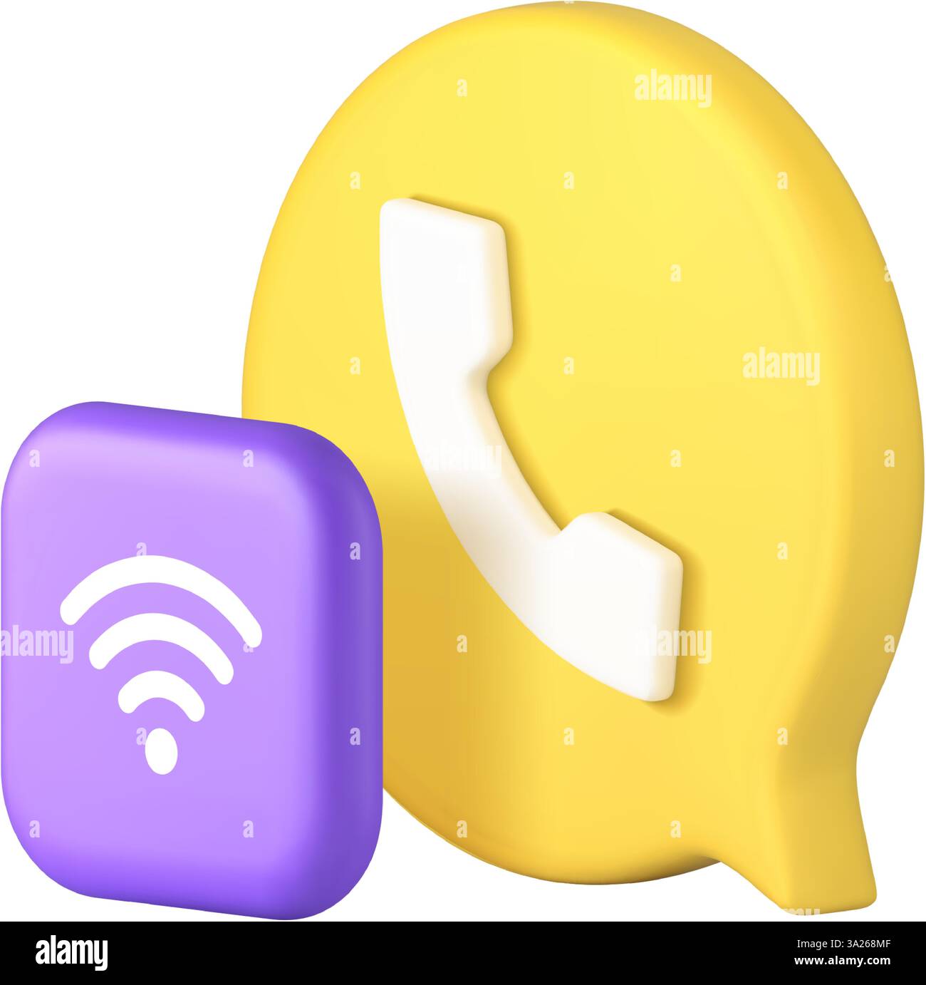 Wi fi internet call phone communication cyberspace connection 3d icon ...