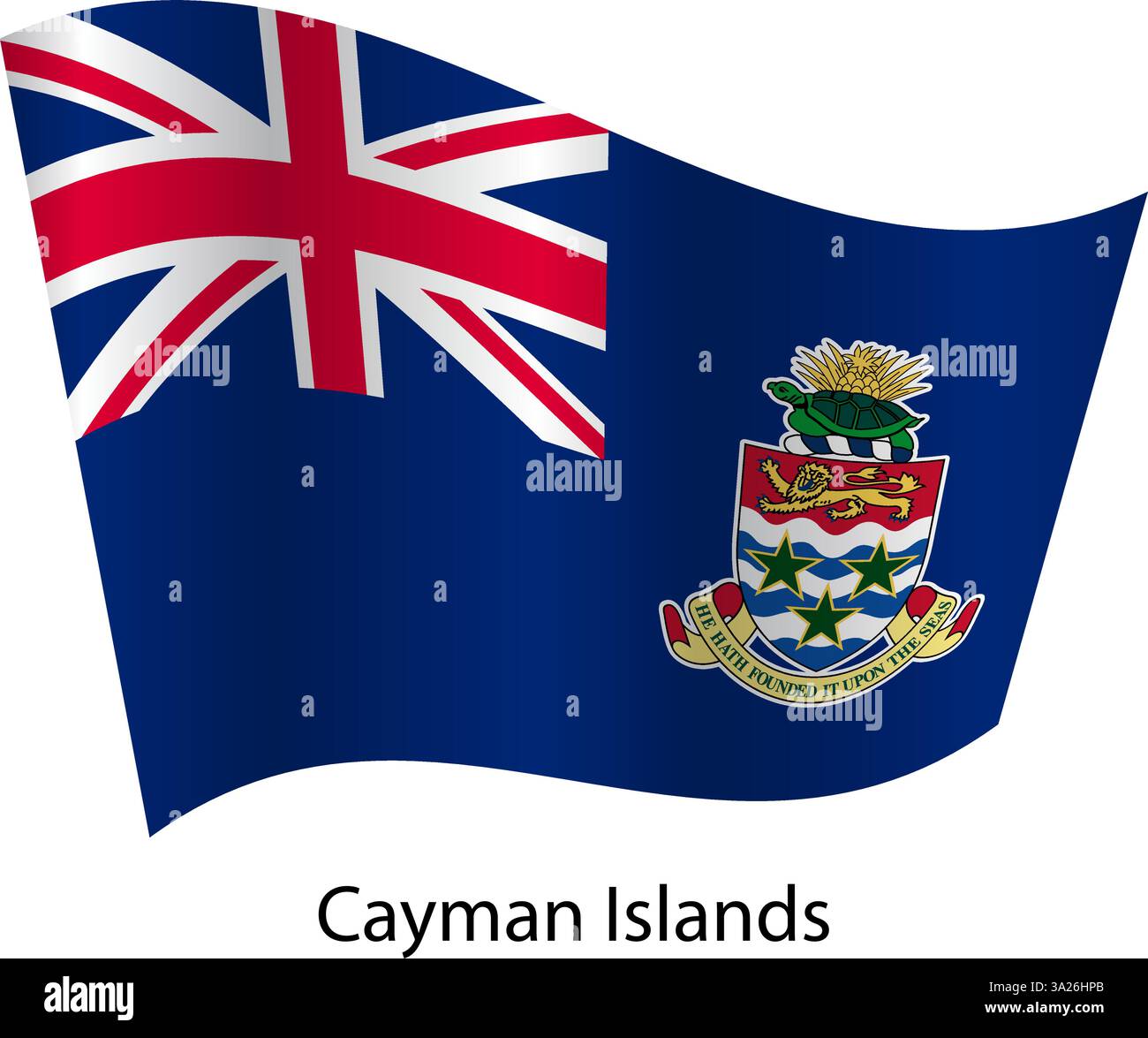 Flag of the country Cayman Islands on a white background Stock Vector ...