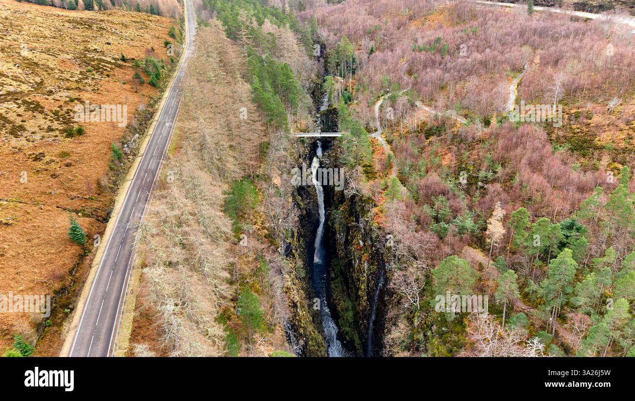 Gorge Over Corrieshalloch Gorge A835 road the Falls of Measach a Victorian ...