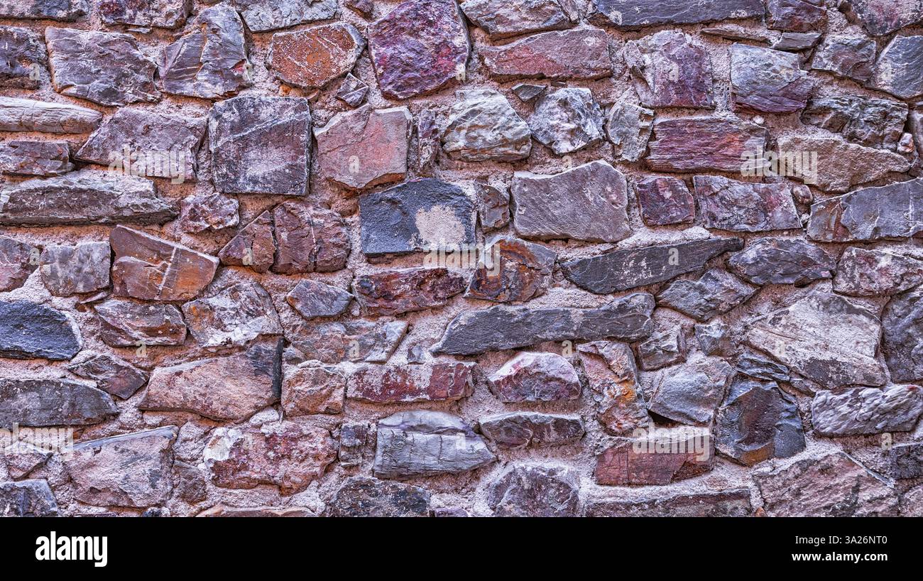 Natural Stone Wall Textured Background Stock Photo