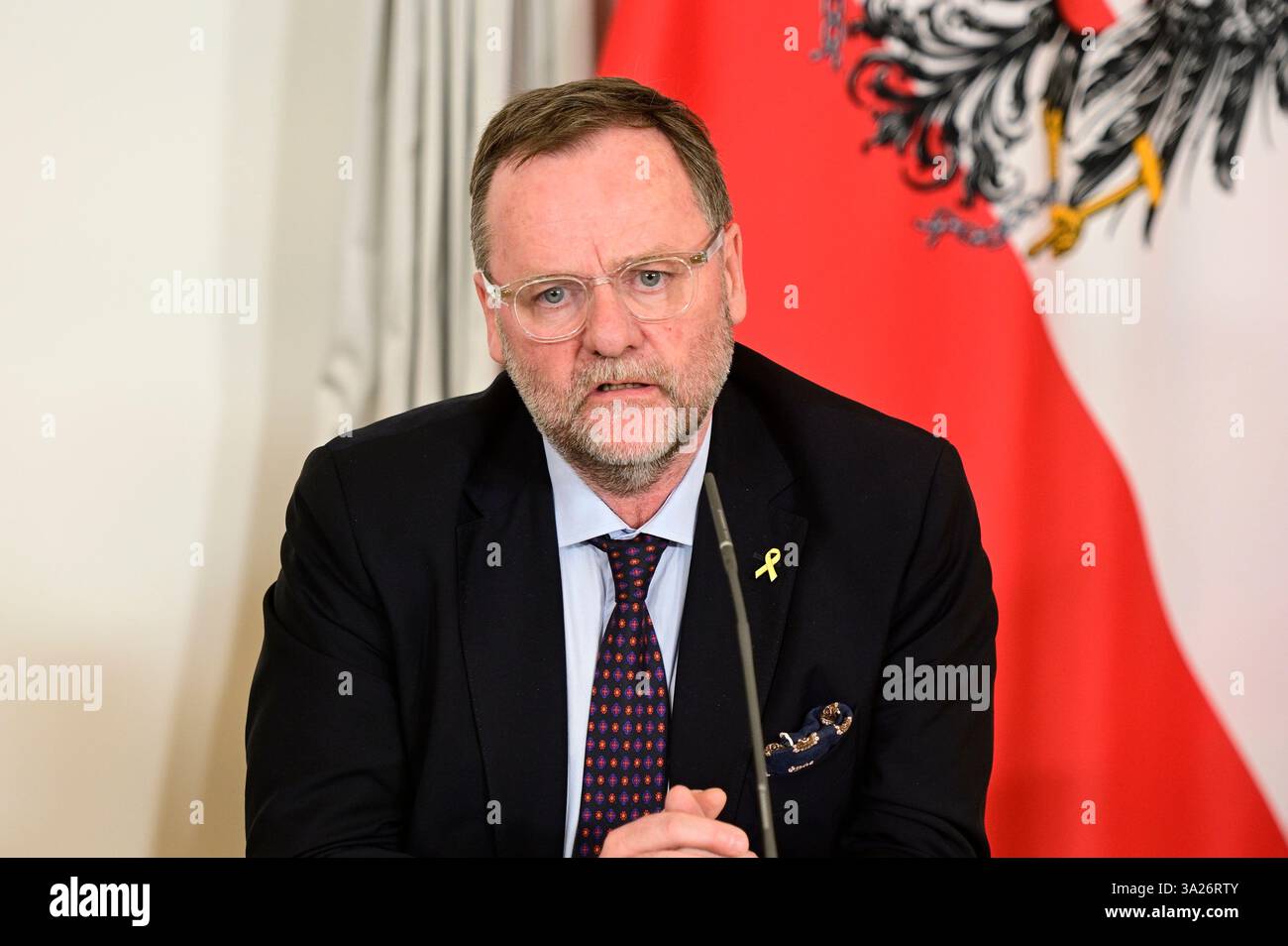 Vienna, Austria. 12th Mar, 2025. Press foyer after the Council of