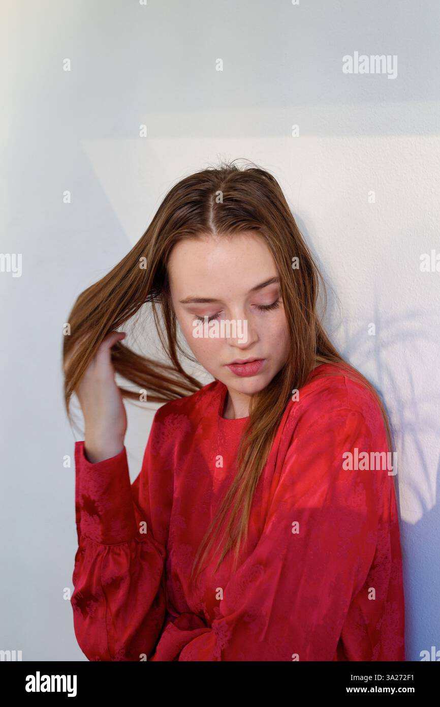 Looking down thoughtfully hi-res stock photography and images - Alamy, image size:866x1390