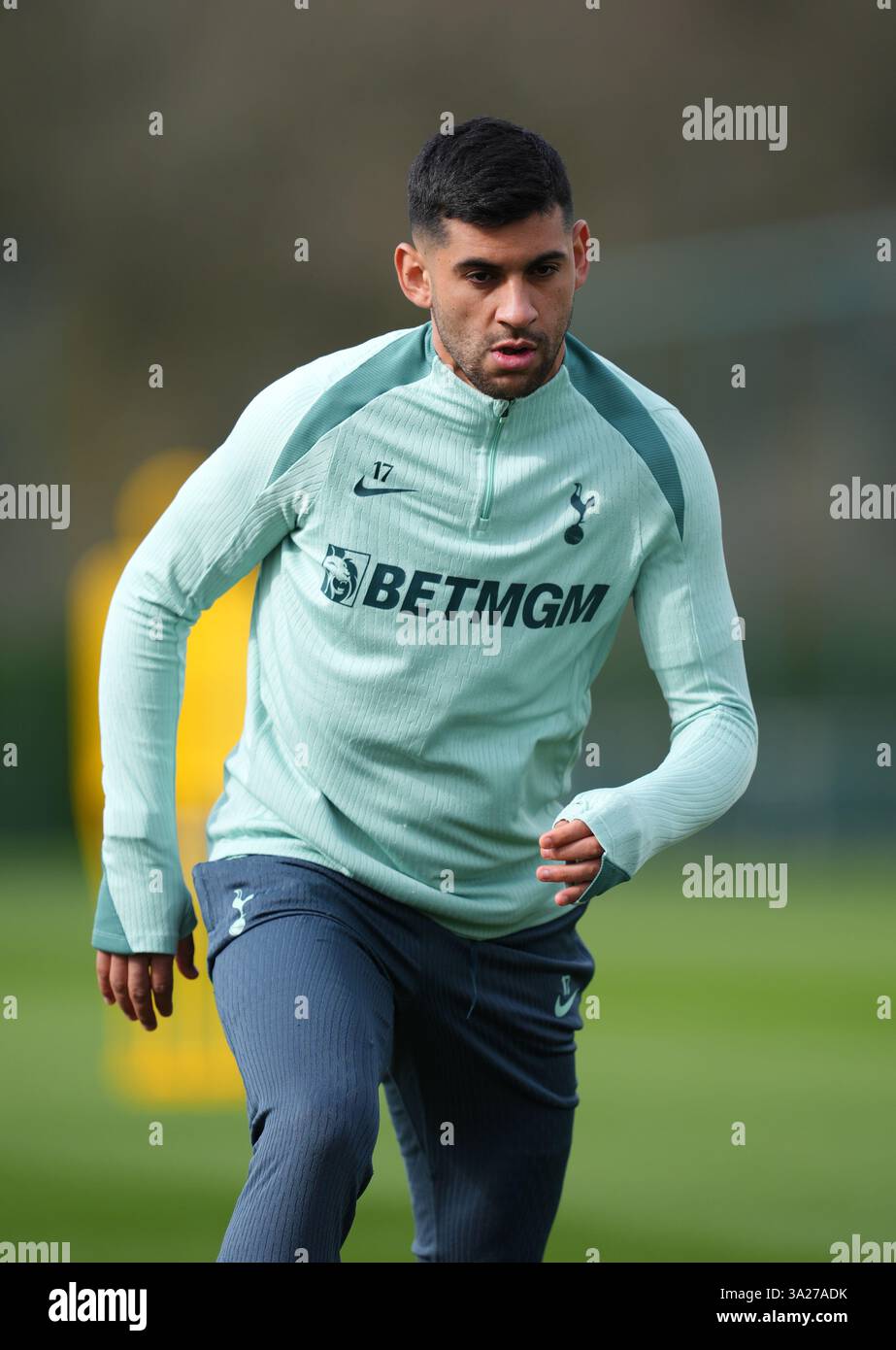 Tottenham Hotspur's Cristian Romero during a training session at ...